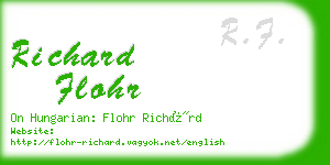 richard flohr business card